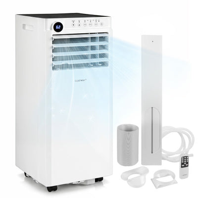 8000 BTU Portable Air Conditioner with Dehumidifier and 24H Timer-White