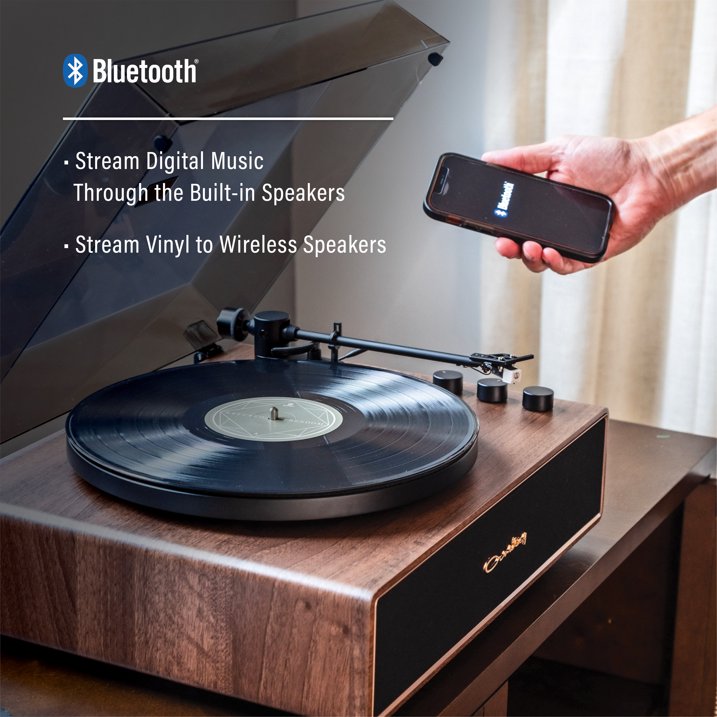 Crosley Stave Record Player - Walnut/Gold