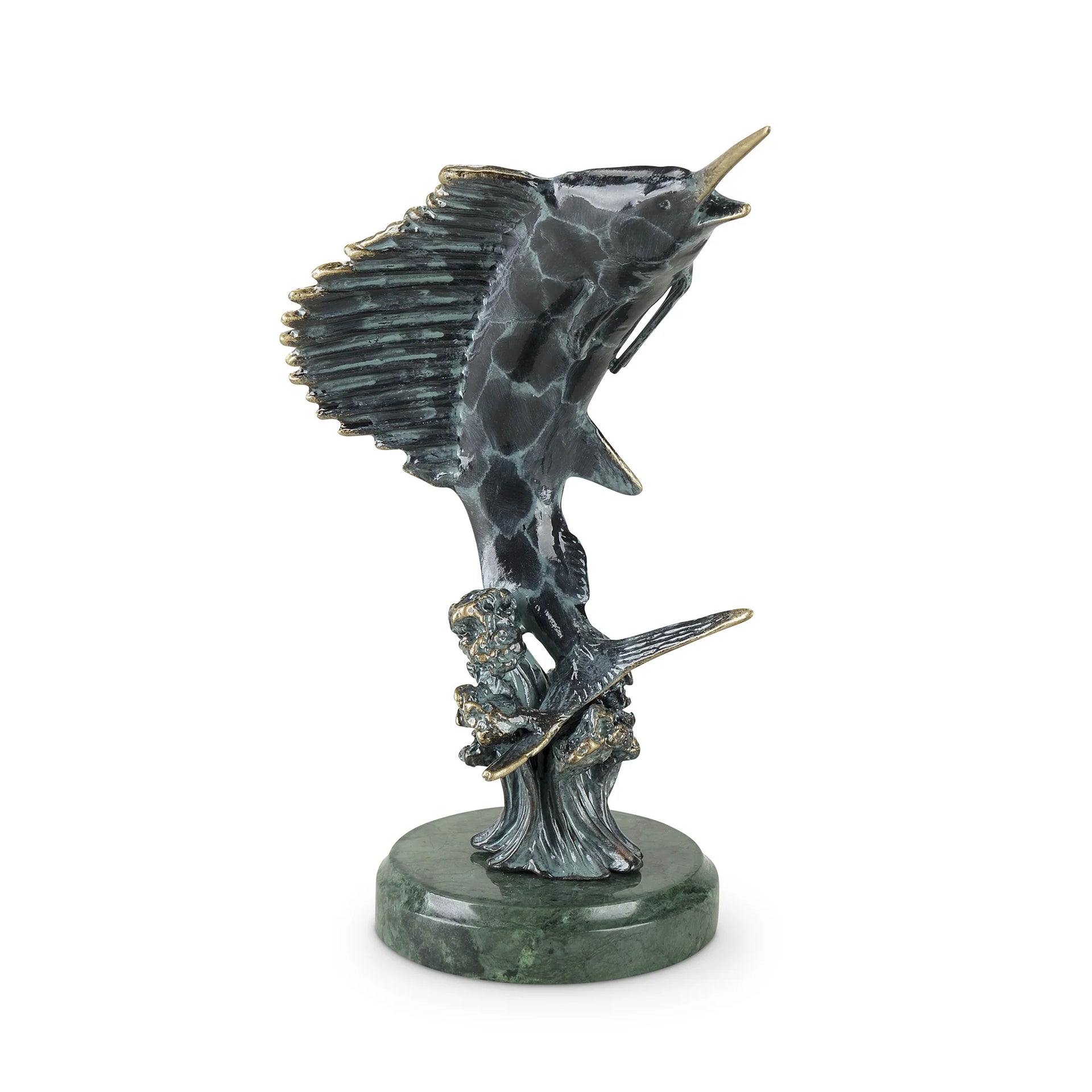 Cast Aluminum Feeding Frenzy Sailfish - Silas at Gifts for You 'n Me.com