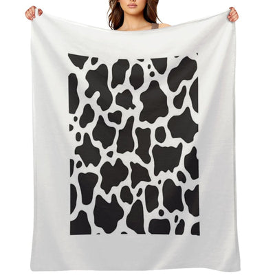 Cow Skin Pattern Sustainable Throw Blanket