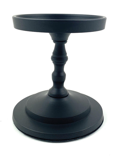 Vibhsa Pillar Candle Holder | Matte Black, 4.5