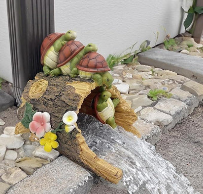Turtle Statues Gutter Downspout Extension Statues Garden Decoration,Resin Statue Outdoor Decor,Animal Downspout Diverter,Decorative Gutter Extension,3