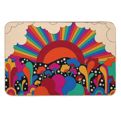 70s Landscape Anti-Trip Bath Mat