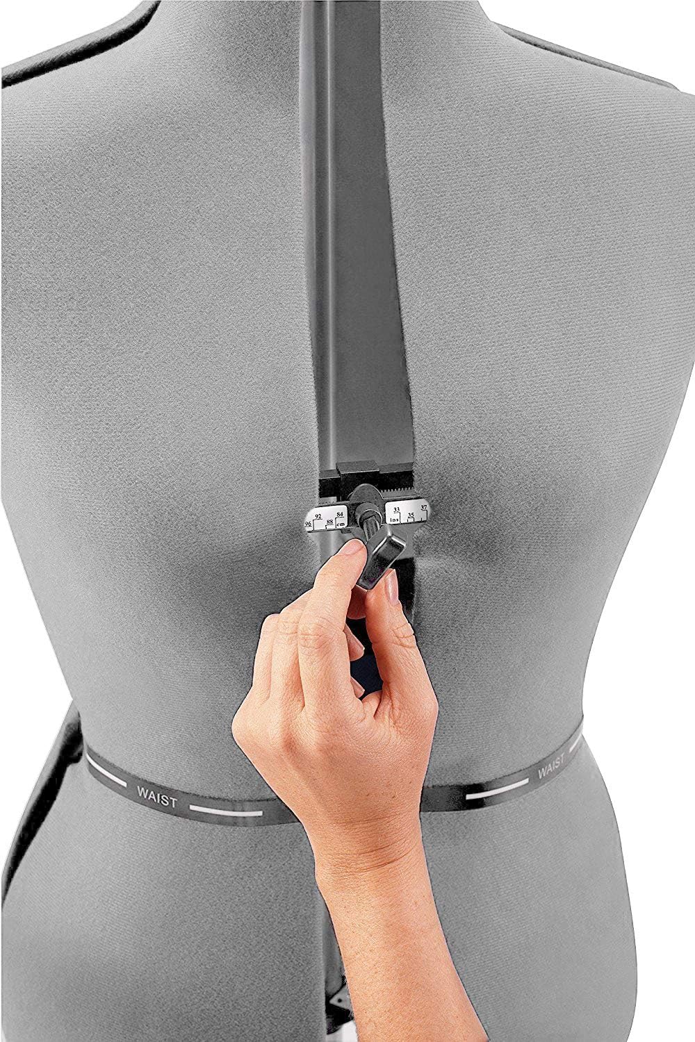 FAMILY DRESSFORM Large Adjustable Mannequin Dress Form - Grey