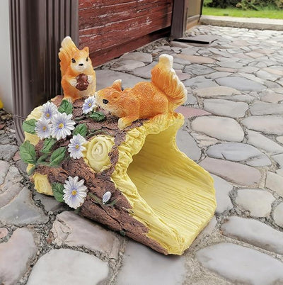 Squirrel Statues Gutter Downspout Extension Statues Garden Decoration,Resin Statue Outdoor Decor,Animal Downspout Diverter,Decorative Gutter Extension,3