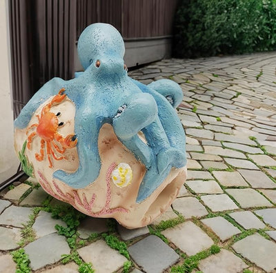 Octopus Statues Gutter Downspout Extension Statues Garden Decoration,Resin Statue Outdoor Decor,Animal Downspout Diverter,Decorative Gutter Extension,3