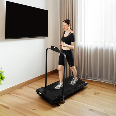Flatbed walker with armrests black