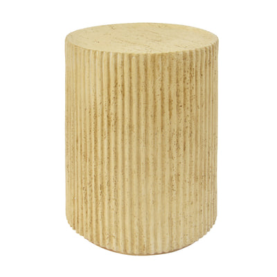 Cylindrical Outdoor Side Table Antique Brown MGO