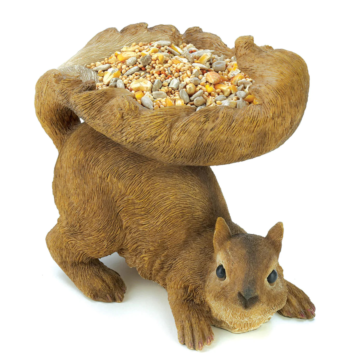 6'H Woodland Squirrel Bird Feeder