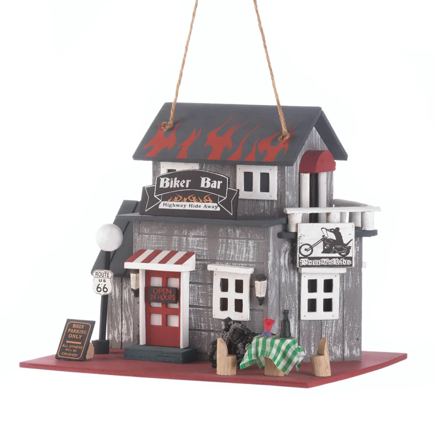 9'H Route 66 Biker Bar Birdhouse