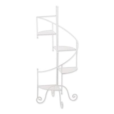 WHITE SPIRAL SHOWCASE PLANT STAND