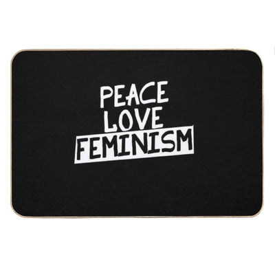 Peace Love Feminism Bath Mat