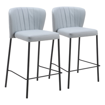 Linz Counter Stool (Set of 2) Gray
