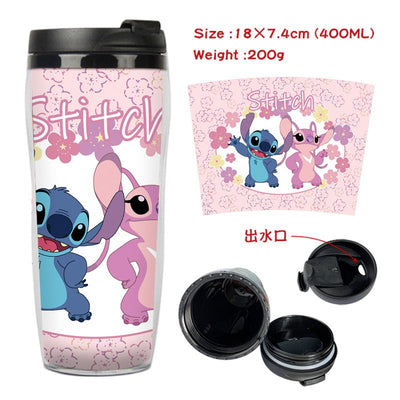 Stitch Stitch animation peripheral double-layer insulated plastic cup two-dimensional cartoon tea cup cold water kettle water cup
