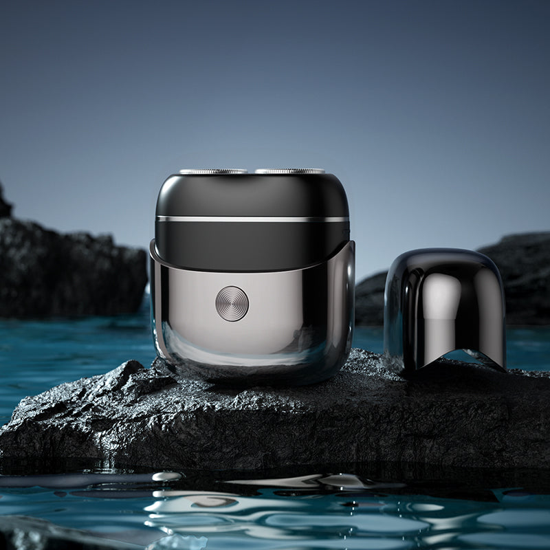 Mini electric shaver with full body water washing and dual head magnetic shaver for men portable for home use