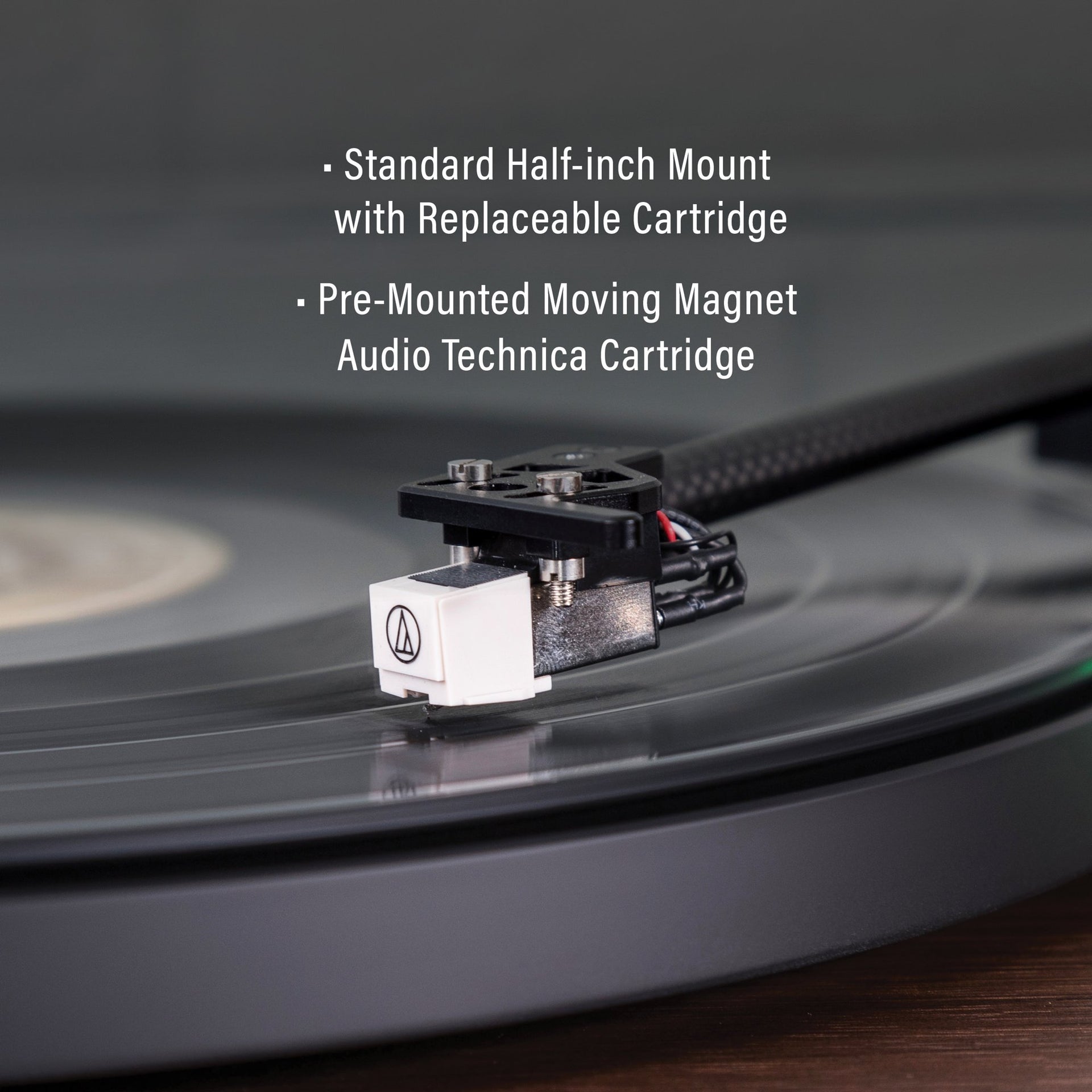 Crosley C65 Record Player with Speakers and Wireless Bluetooth - Audio Turntables (Walnut/Gold)