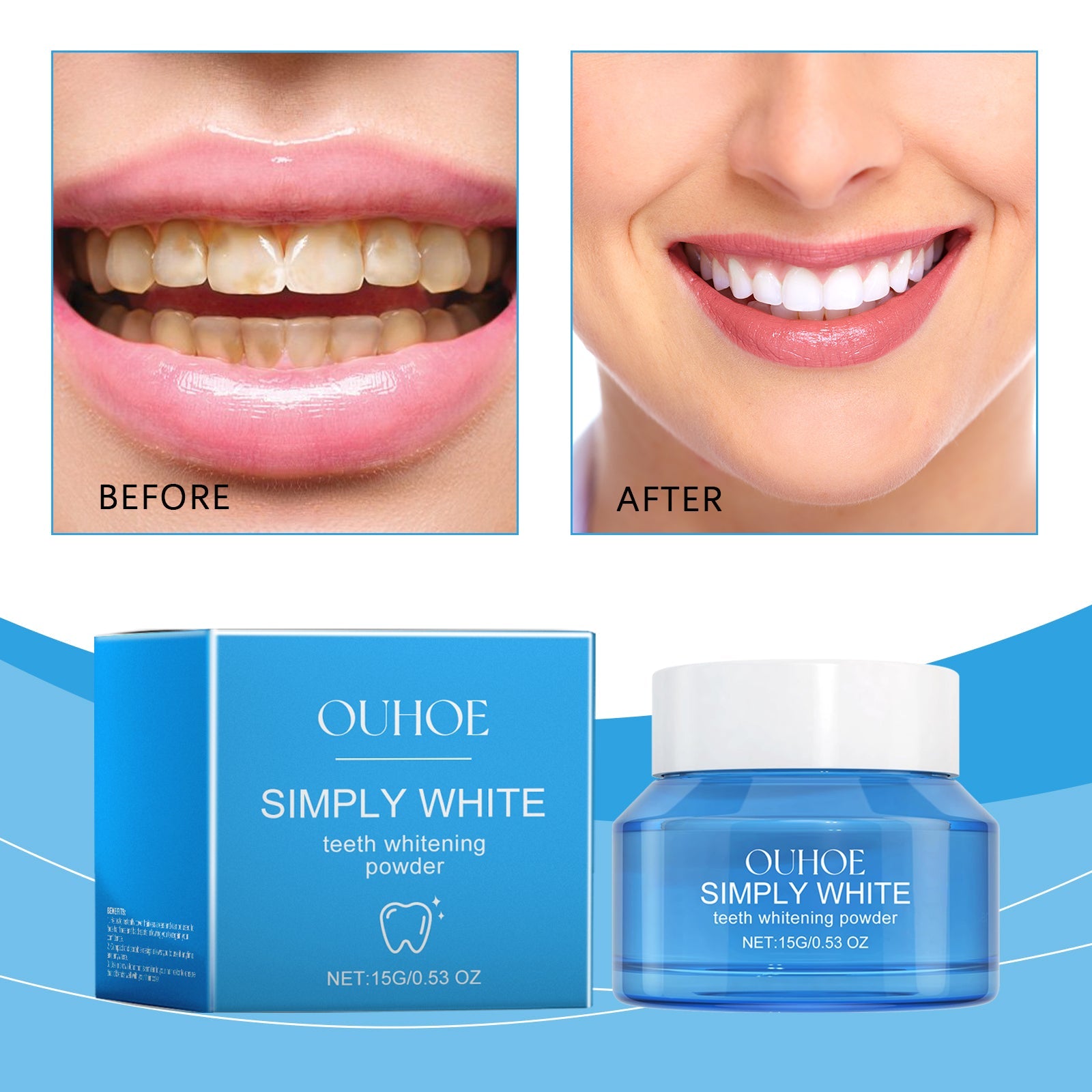 Teeth Beauty Powder, Mouth Cleaning Care Teeth Cleaning Smile Odor Care Powder