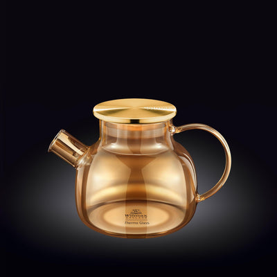 Amber Thermo Glass Teapot 32 Fl Oz | 1200 ml | High temperature and shock resistant