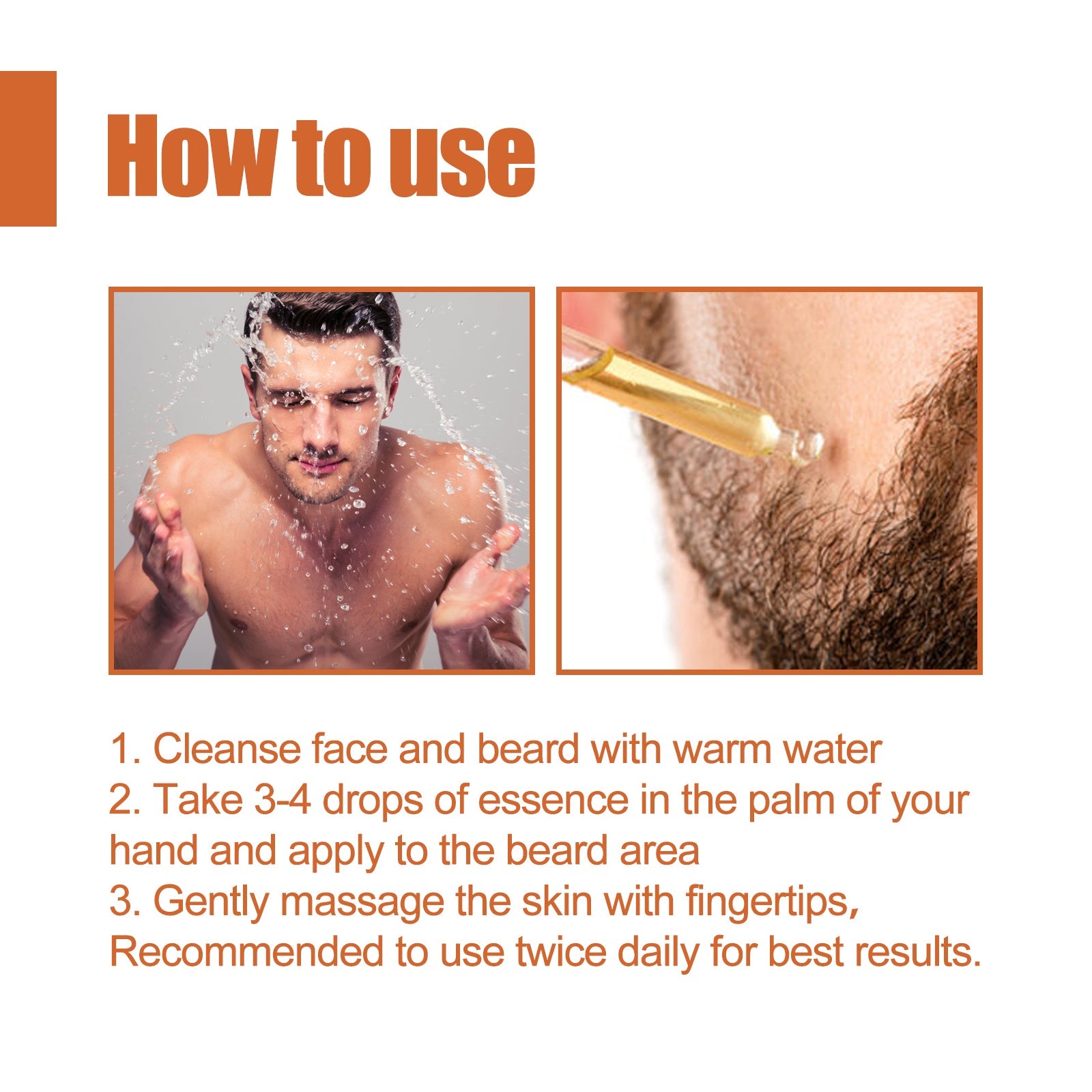 Beard Growth Care Oil Strong And Dense Growth Men's Beard Nourishing Care Essential Oil