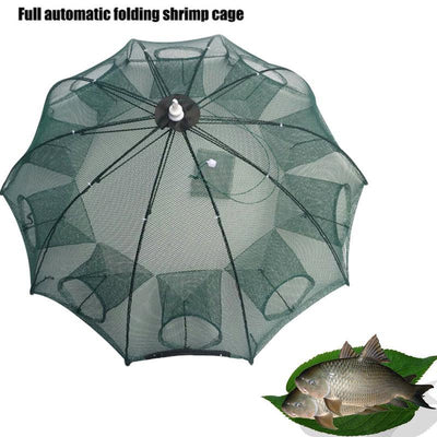 10 Holes Crayfish Net Cast Folding Fishing Nets Automatic