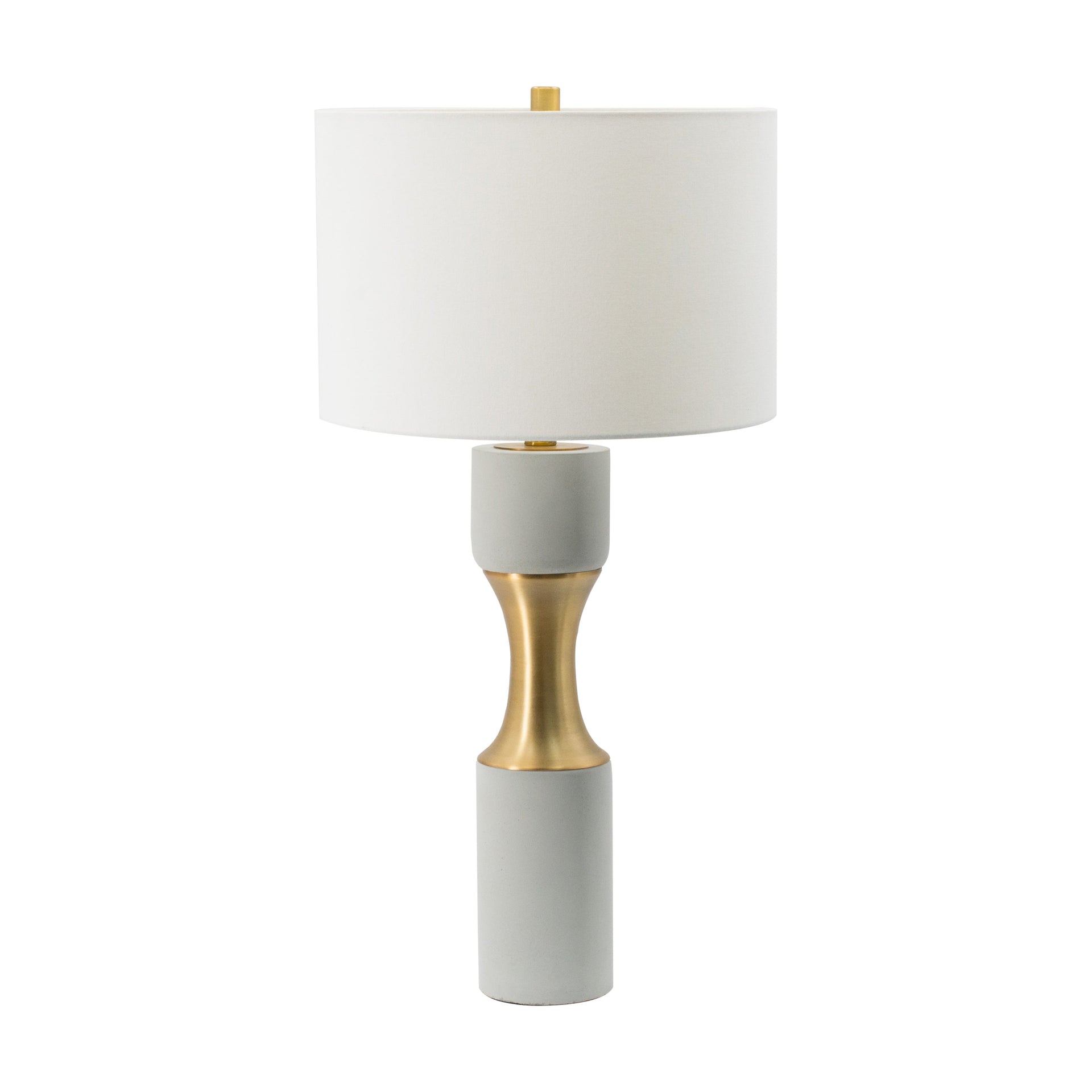 15x15x30' Cement With Metal Table Lamp