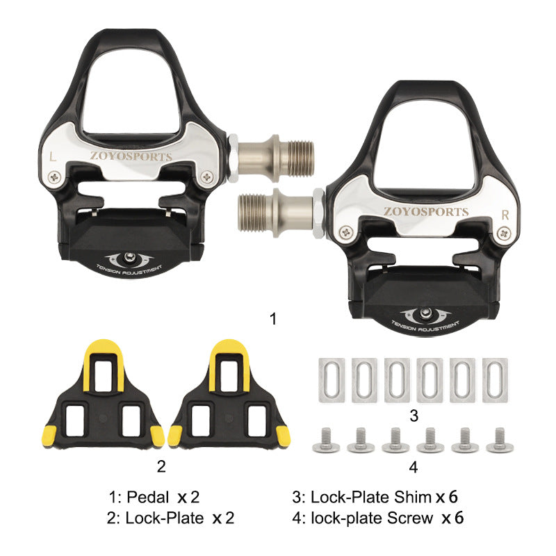 Road Bicycle Lock Pedal Ultra-Light Self-Locking Pedal Bicycle With Cleat Lock Pedal Road Bike Riding Equipment