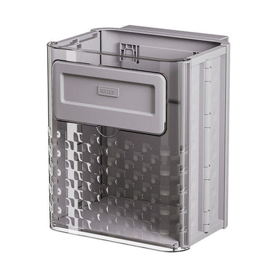 Kitchen folding trash can wall hanging large caliber leftovers bin transparent thickened folding trash can