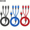 1.2M Charging Cable 3 In 1 USB Type C Charger Cord MultiPort Micro Cable For iPhone 15 14 Pro Max Samsung Galaxy Xiaomi 12