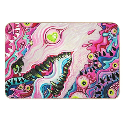 Glitterwolf Acrylic Painting Long-Lasting Bath Mat