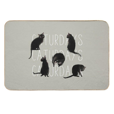 Caturdays - Black Cat Versatile Bath Mat