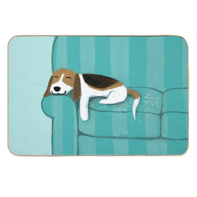 Happy Couch Dog Cute Beagle Bath Mat