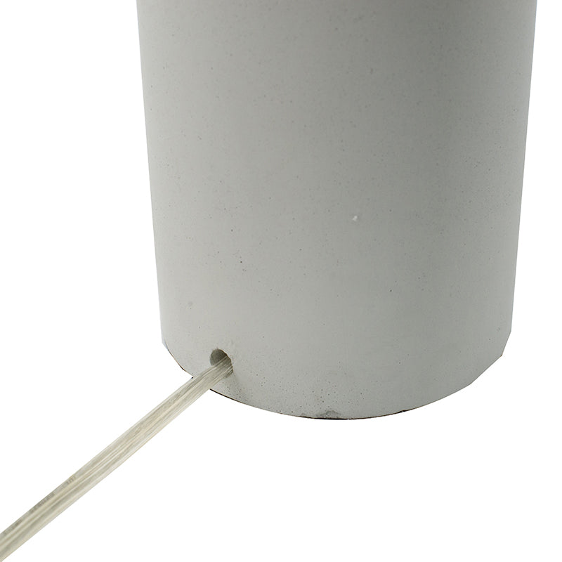 15x15x30' Cement With Metal Table Lamp