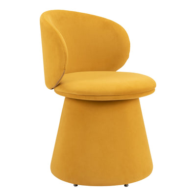Oblic Swivel Dining Chair Orange by Zuo Modern