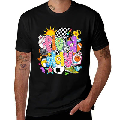 Field Day Fun Day Let The Games Begin Field Trip Teacher Kid Summer-ready Fabric T-Shirt
