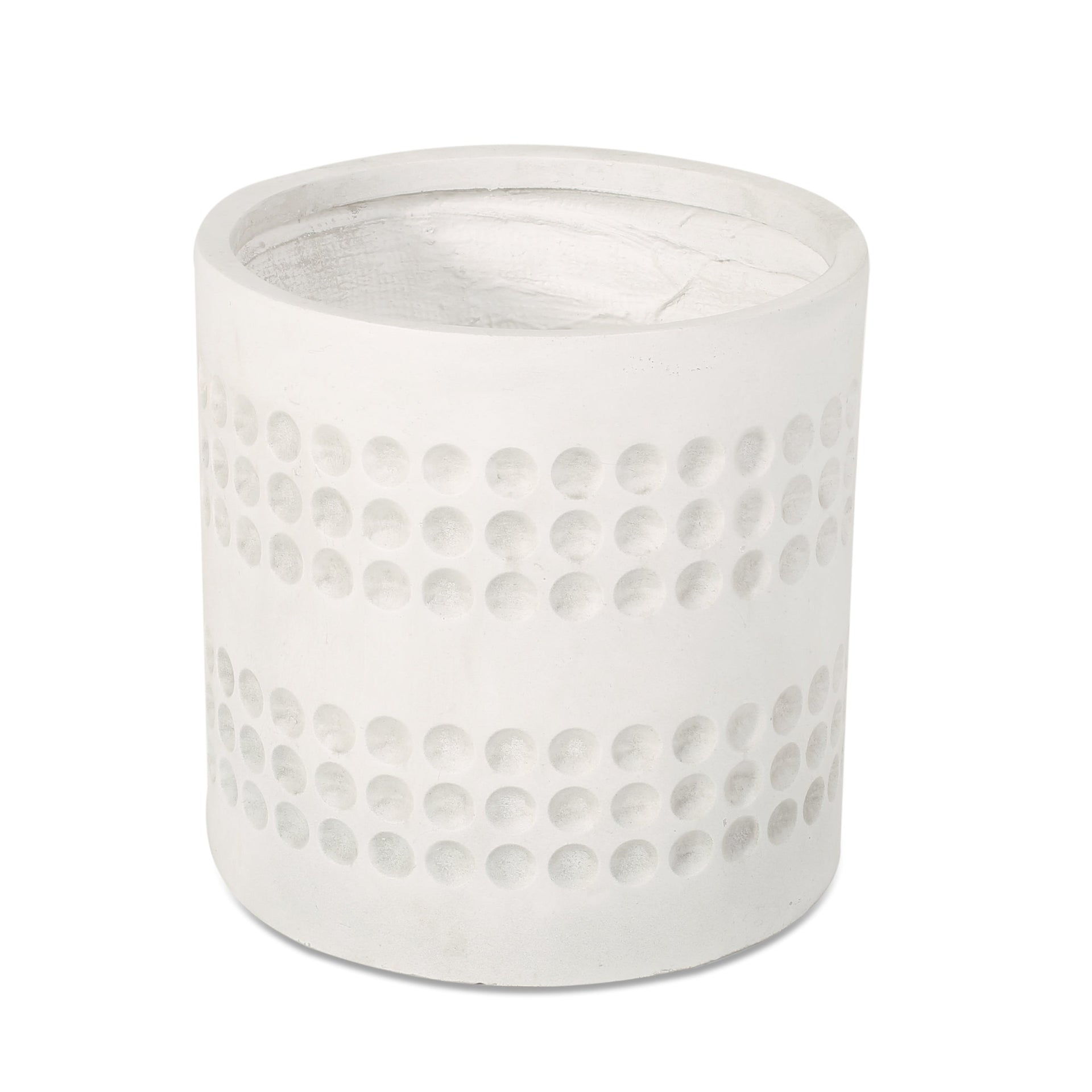 14.75-inch Cube Antique White MGO Planter