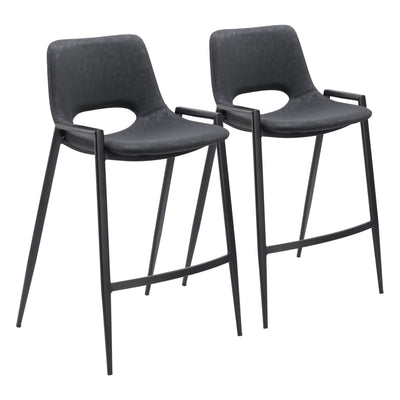 Desi Counter Stool (Set of 2) Black