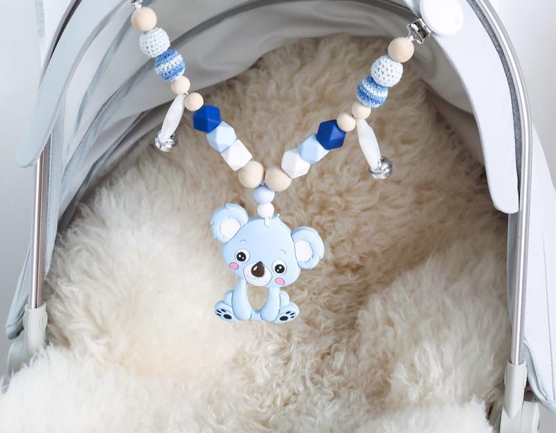 Silicone Baby Teether Toddler Toy, Stroller Accessories For Pacifier Chain Owl Food Grade Toys Baby Teether