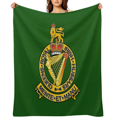 THE QUEEN'S ROYAL IRISH HUSSARS Sustainable Throw Blanket