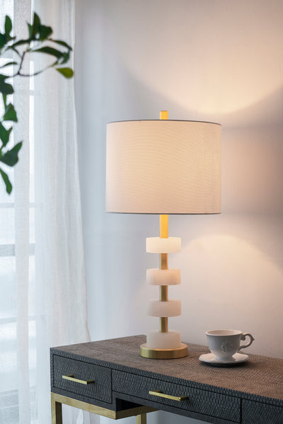 13x13x26' Marble Table Lamp
