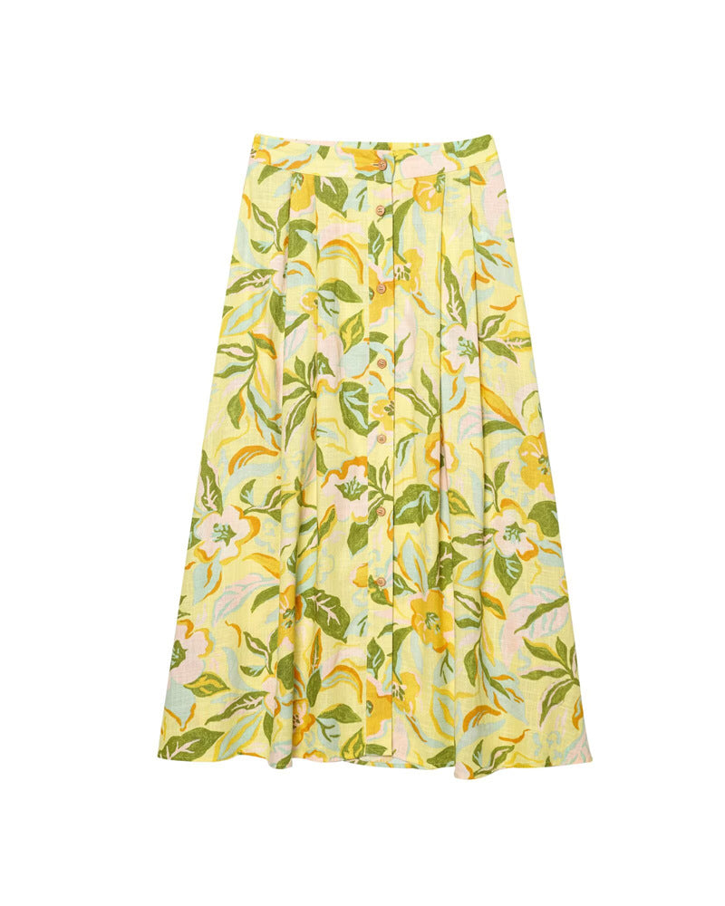 Style Strapless Top with Printed Skirt Set
