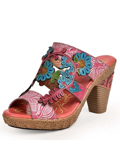 Addyson Fish Mouth Genuine Leather Sandals
