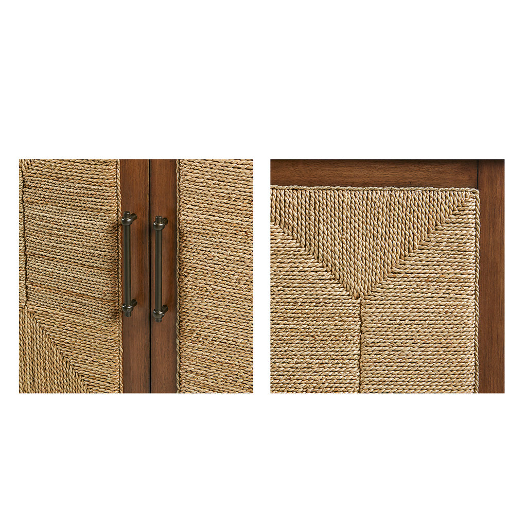 Seagate Handcrafted Seagrass 2-Door Accent Chest
