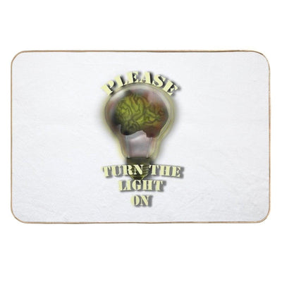 Brain in Light Bulb Odorless Bath Mat