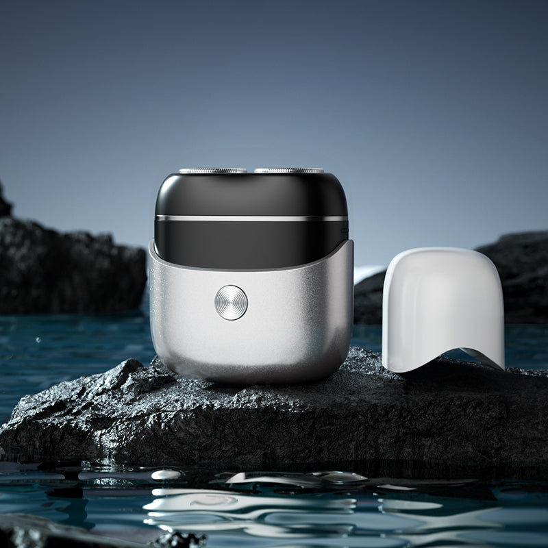 Mini electric shaver with full body water washing and dual head magnetic shaver for men portable for home use