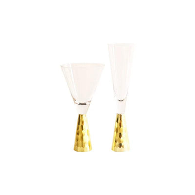 High-end Glass Wine Glasses Golden Wine Glasses Family Party Champagne Glasses Bar Whiskey Cocktail Glasses Martini Glasses