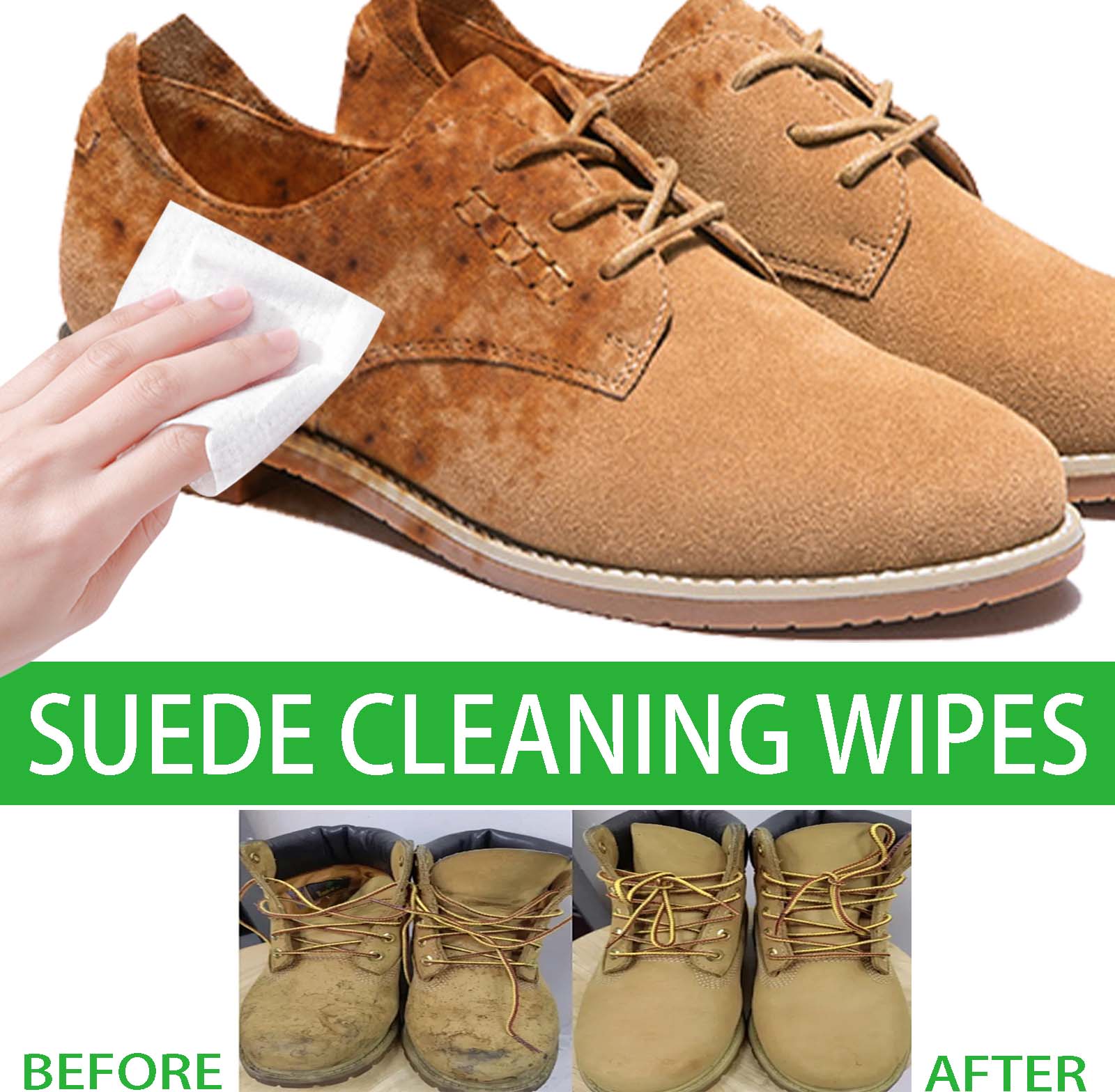 Shoe Wipes, Leather Shoes Sneakers Wallet Leather Sofa Multi-Purpose No-Wash Decontamination Cleaning Wipes