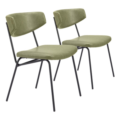 Charon Dining Chair (Set of 2) Green