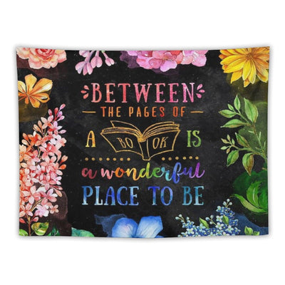 Between The Pages (black) Tapestry