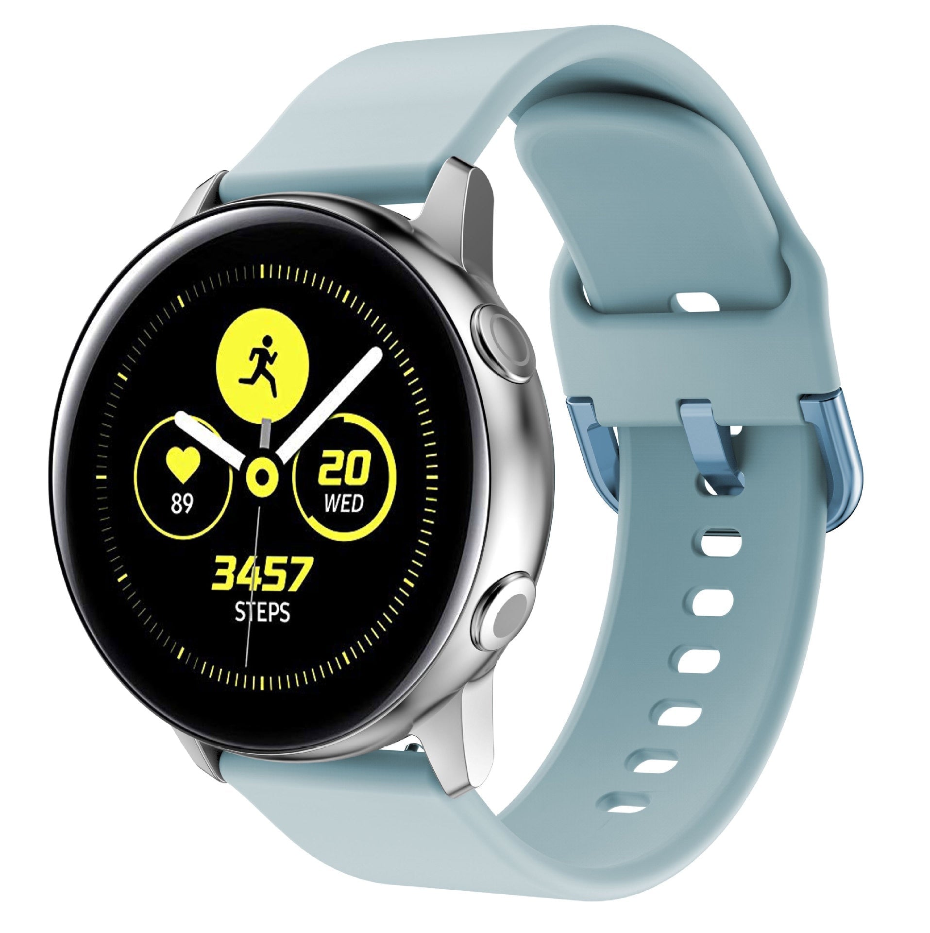 Suitable for Samsung Galaxy Watch Active2 Solid Color Silicone Strap 20/22mm Universal Strap