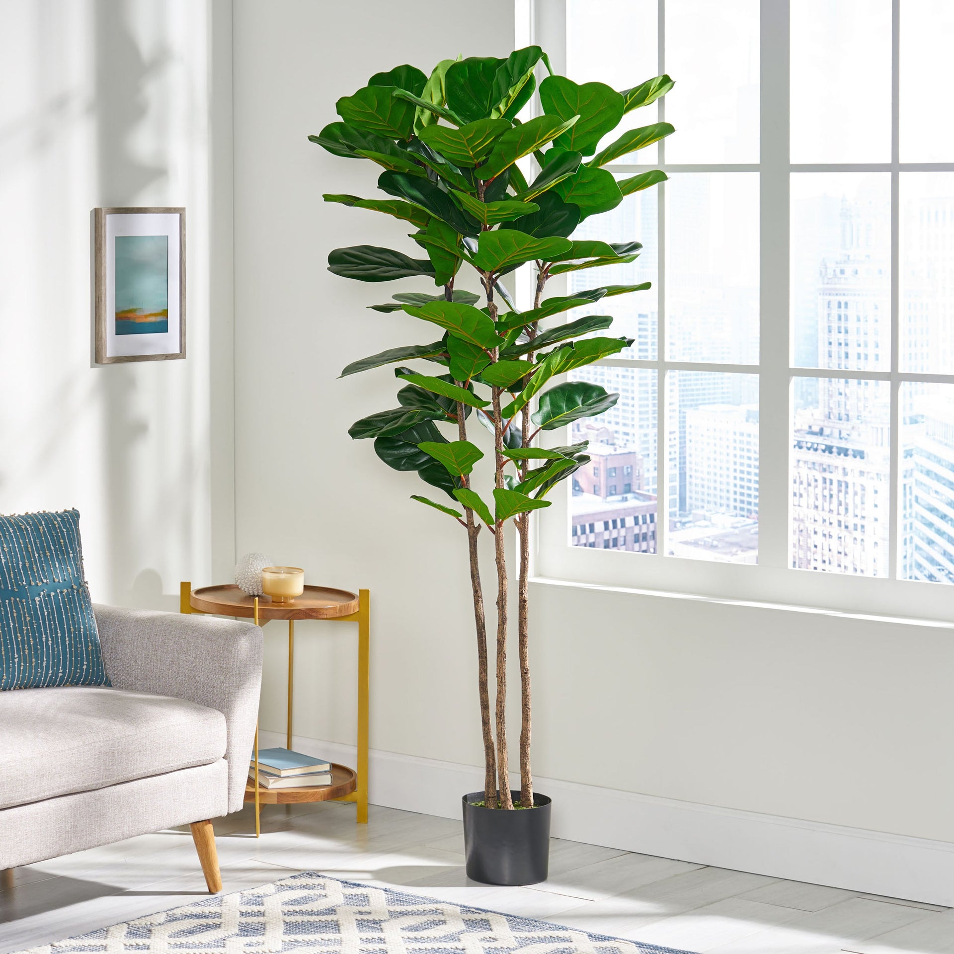 180CM ARTIFICIAL FIDDLE LEAF FIG TREE 72 leaves